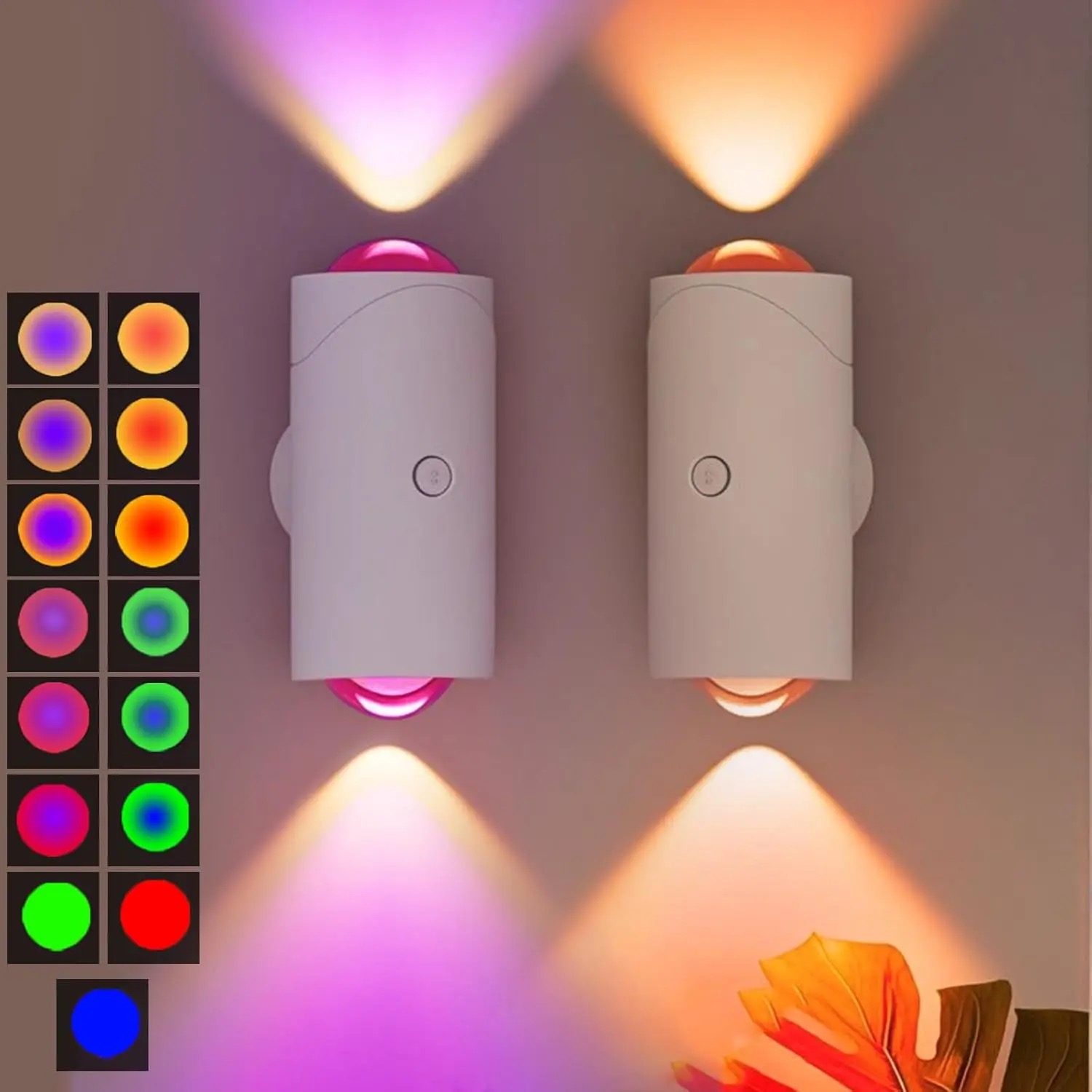 USB Rechargeable Smart LED Night Light with Motion Sensor, RGB Gradient Dimmable